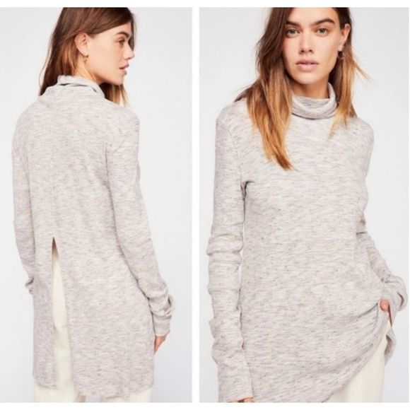Free People Tops - Free People Stone Cold Turtleneck Tunic Top